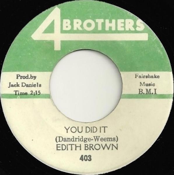 Edith Brown — You Did It